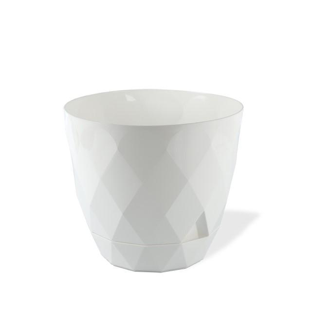 17.5cm plant pot in white