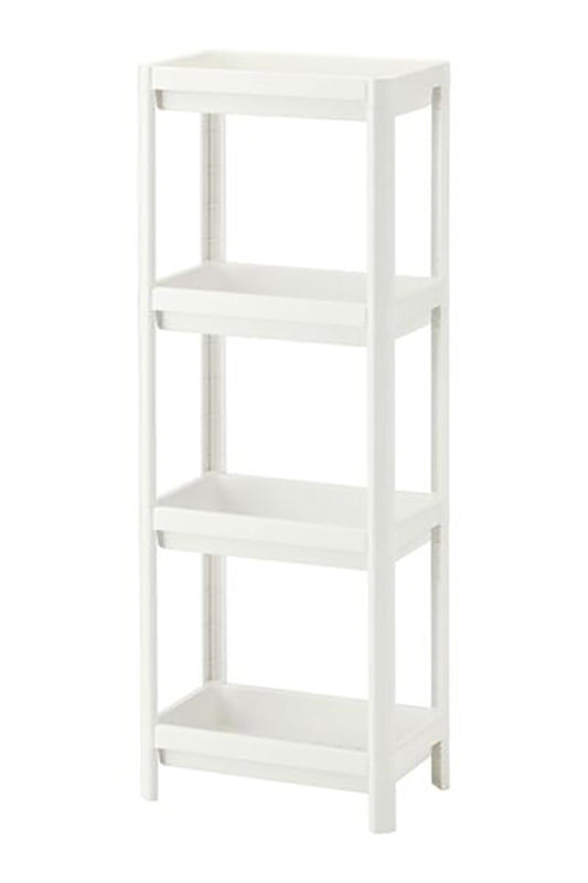 Shopivaa EasyBuild Plastic Tidy Shelving Units 4 Tiers 13kg Limit Multipurpose Shelves Organiser for Office Garage Bedroom Kitchen Bathroom Makeup Plants Wardrobe Closet (36cm x 23cm x 100cm)